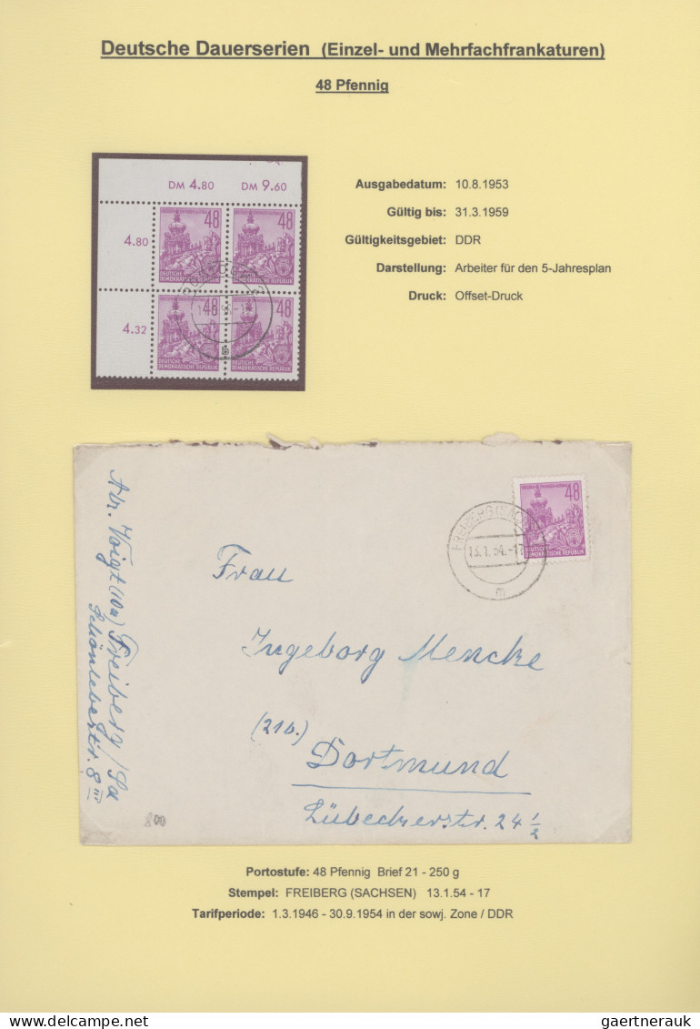 DDR: 1953/1962, Fünfjahresplan I-VIII, Spezialsammlung mit Marken und über 180 B