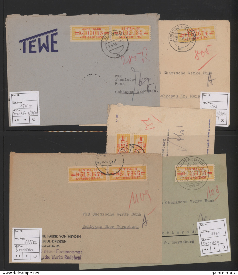 DDR - Dienstmarken: 1954/1965, umfangreiche Sammlung Dienst und ZKD im Ringbinde