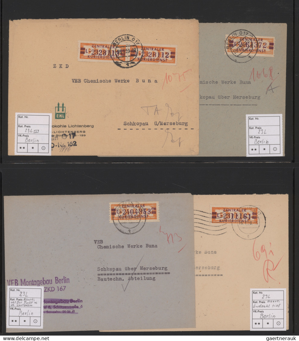 DDR - Dienstmarken: 1954/1965, umfangreiche Sammlung Dienst und ZKD im Ringbinde