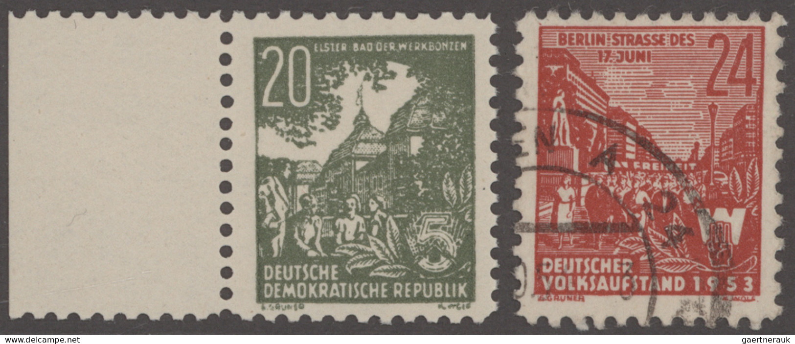 DDR - Propagandafälschungen: 1954/1960, 24 Pf "DEUTSCHER VOLKSAUFSTAND 1953", Fä - Autres & Non Classés