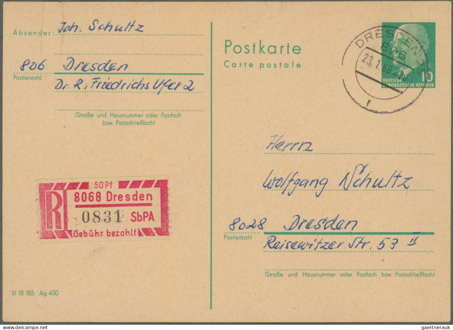 DDR - Ganzsachen: 1948/1989, Saubere Partie Von Ca. 147 Meist Ungebrauchten Ganz - Other & Unclassified