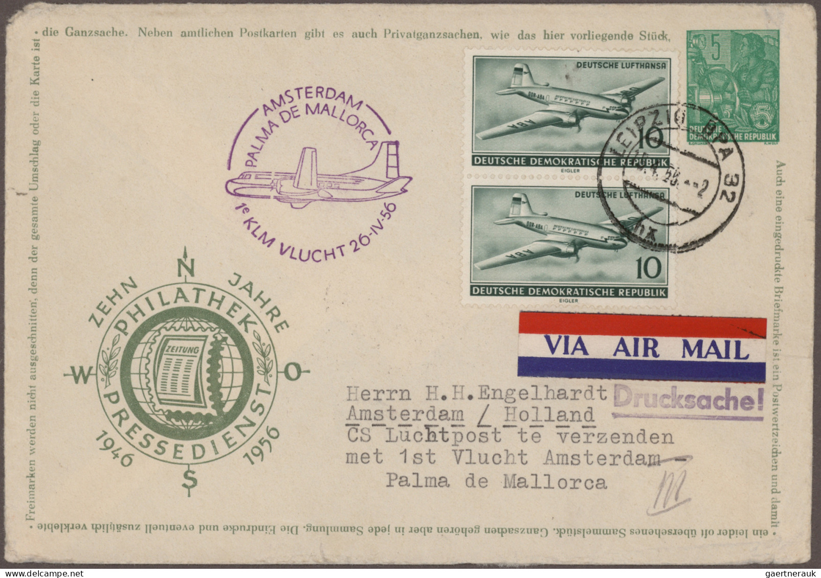 DDR - Privatganzsachen: 1951/1969 (ca.), vielseitige Sammlung von ca. 133 gebrau