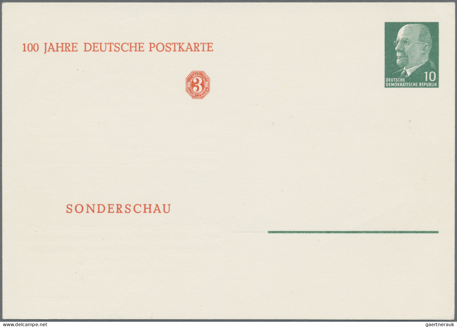 DDR - Privatganzsachen: 1961/1973, Privatganzsachenkarte 10 Pfg. Ulbricht (PP9), - Sonstige & Ohne Zuordnung