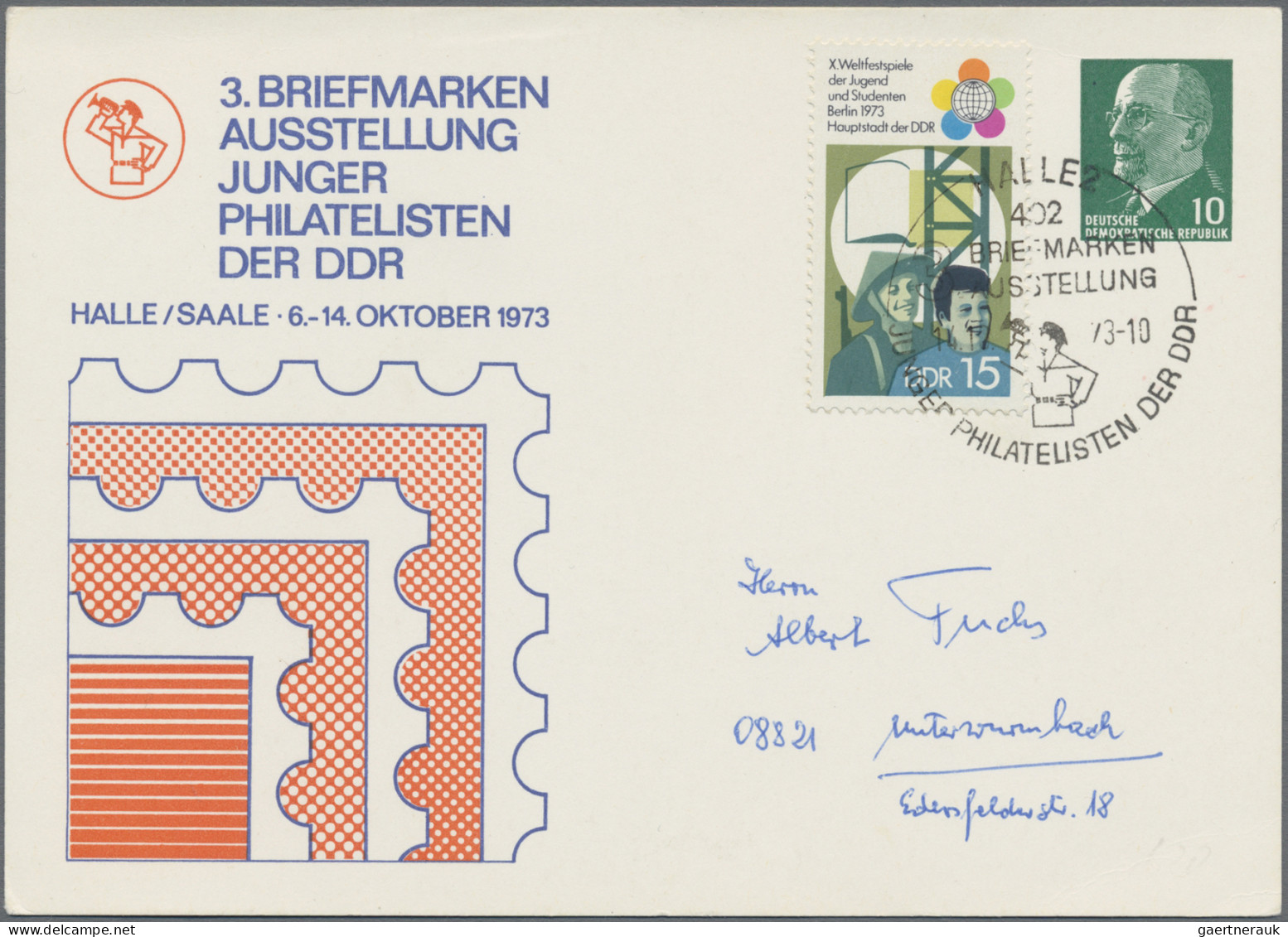 DDR - Privatganzsachen: 1961/1973, Privatganzsachenkarte 10 Pfg. Ulbricht (PP9), - Otros & Sin Clasificación