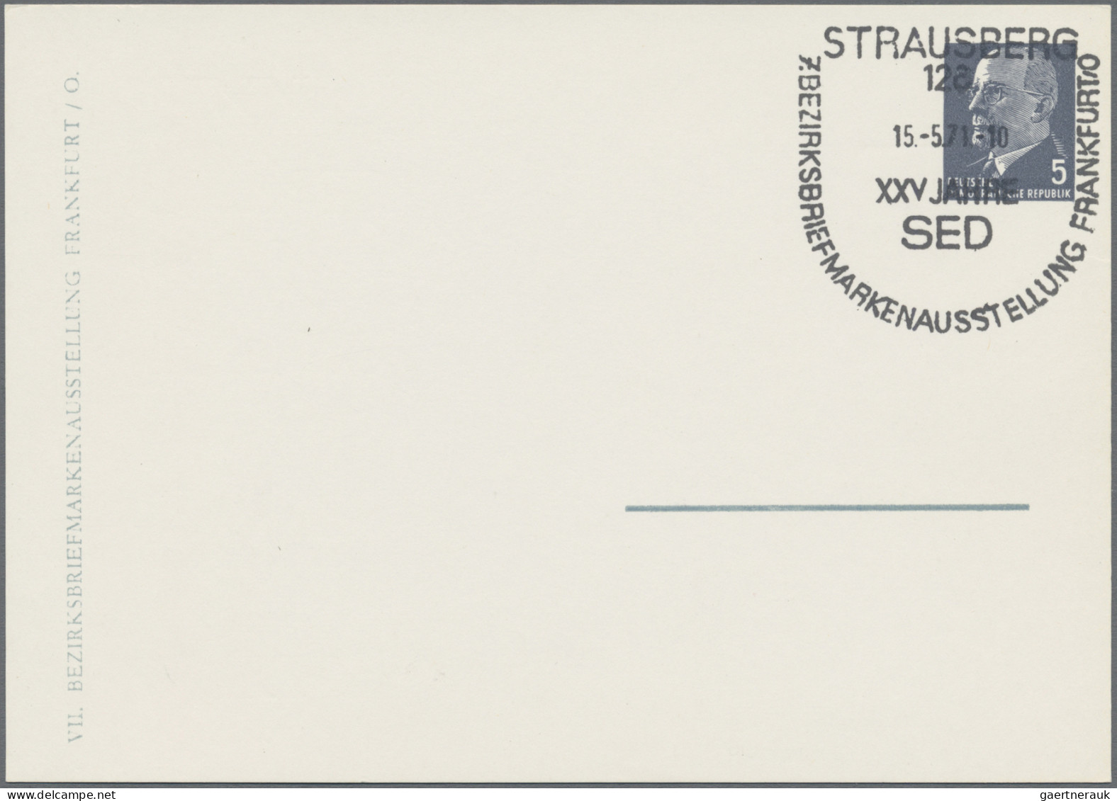 DDR - Privatganzsachen: 1965/1975, Privatganzsachenkarte 5 Pfg. Ulbricht (PP8),