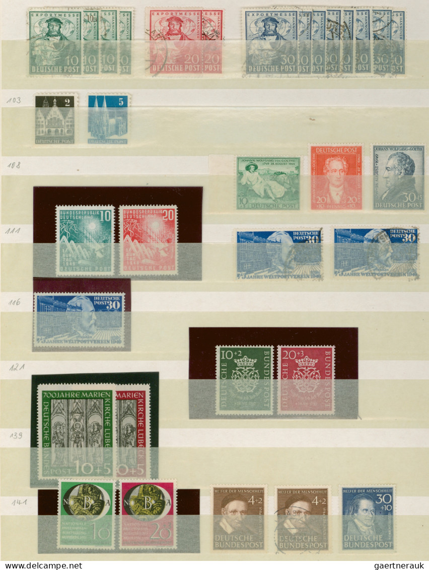 Bundesrepublik Und Berlin: 1948/1983, Postfrischer Und Gestempelter Posten In Zw - Collections