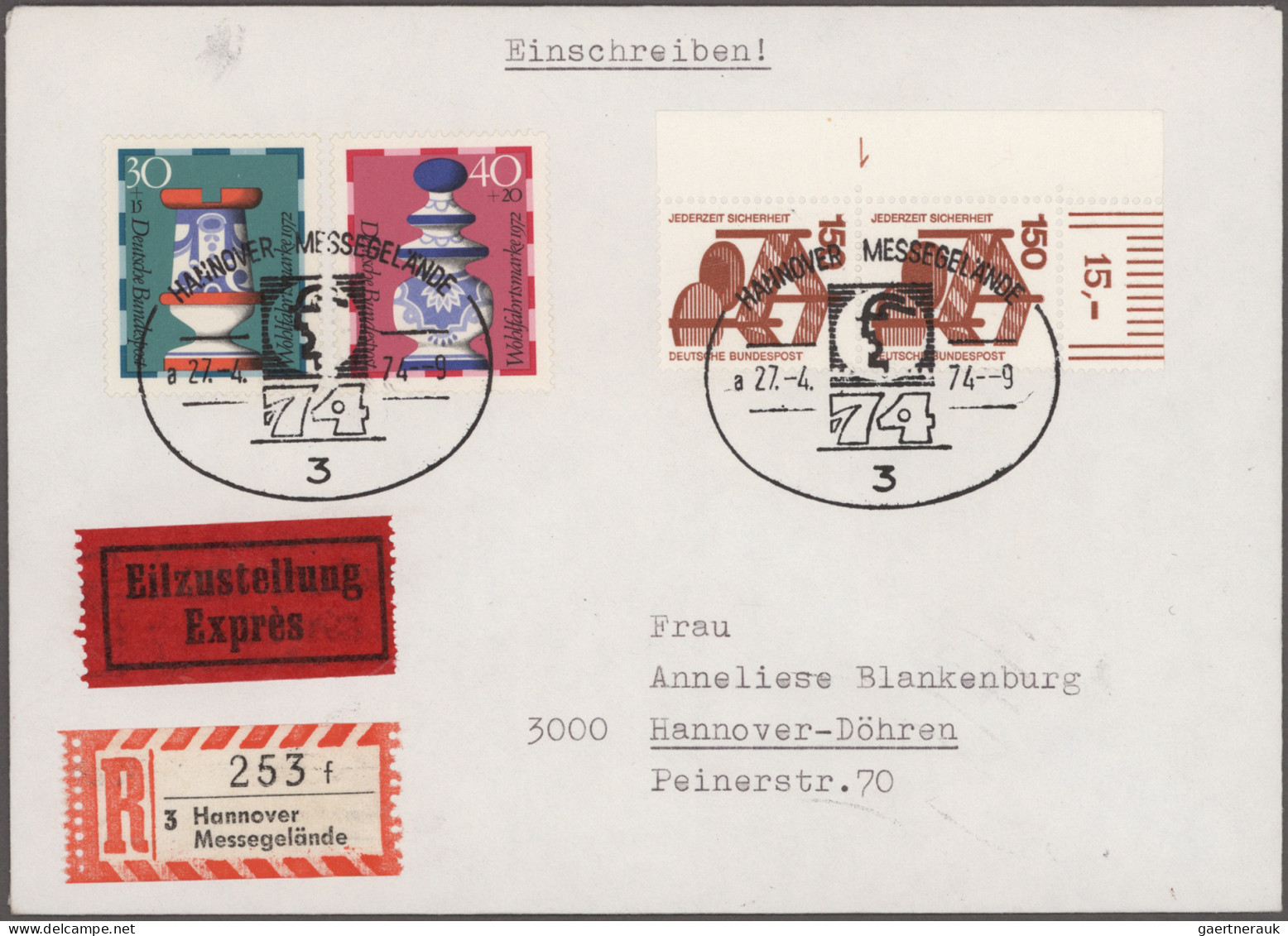 Bundesrepublik Und Berlin: 1972/1974, Marken Der Freimarkenserien Brandenburger - Collections