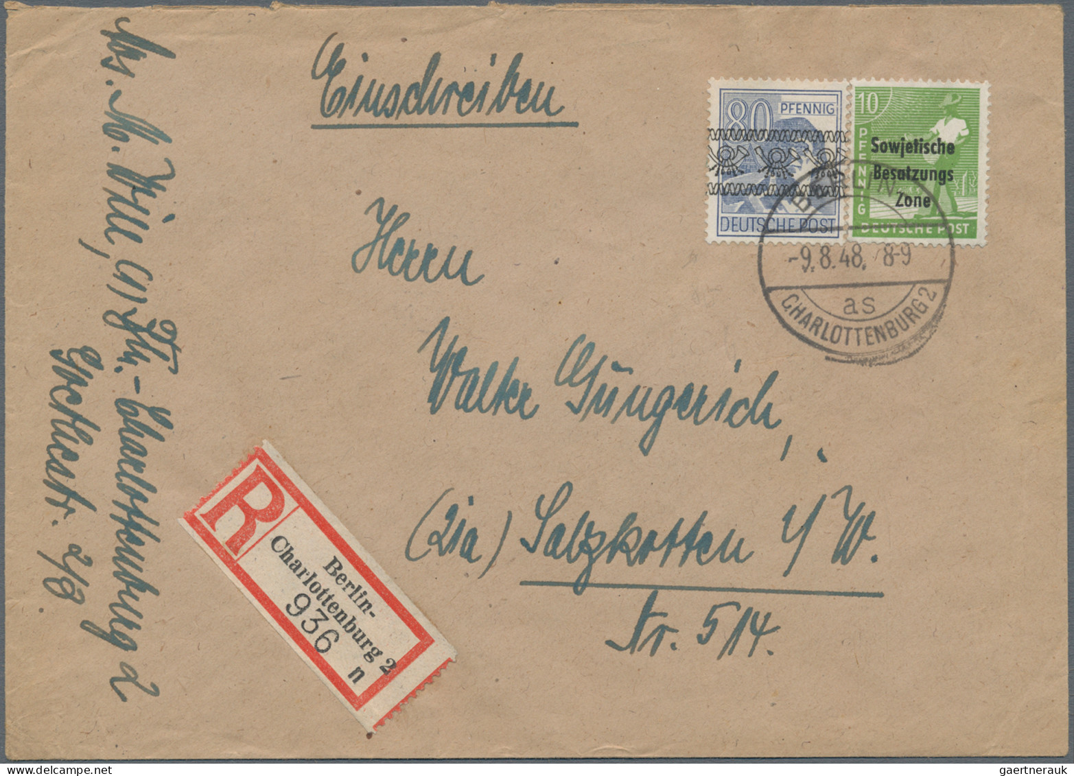 Berlin - Vorläufer: 1945/1949, umfangreiche Sammlung von ca. 113 Briefen und Kar