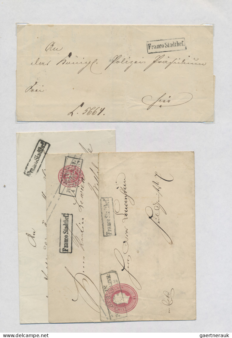 Berlin: 1817/1950, Umfangreiche Berlin-Stempel-Sammlung Mit Ca. 300 Belegen Ab V - Cartas & Documentos