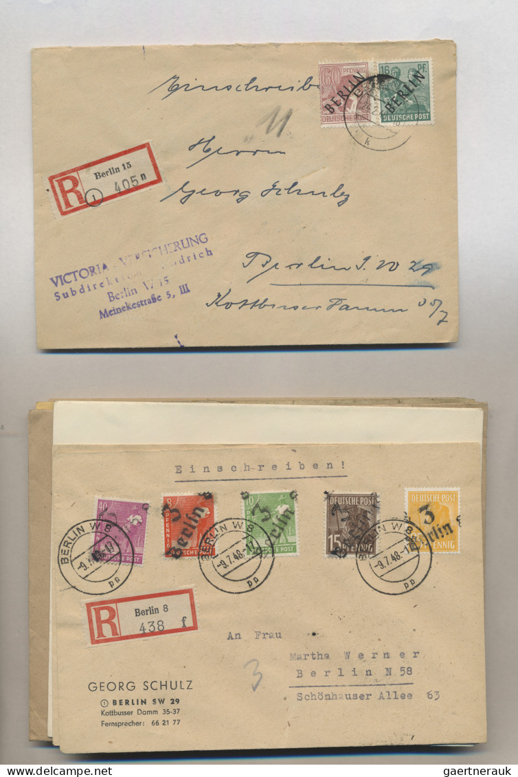 Berlin: 1817/1950, Umfangreiche Berlin-Stempel-Sammlung Mit Ca. 300 Belegen Ab V - Covers & Documents