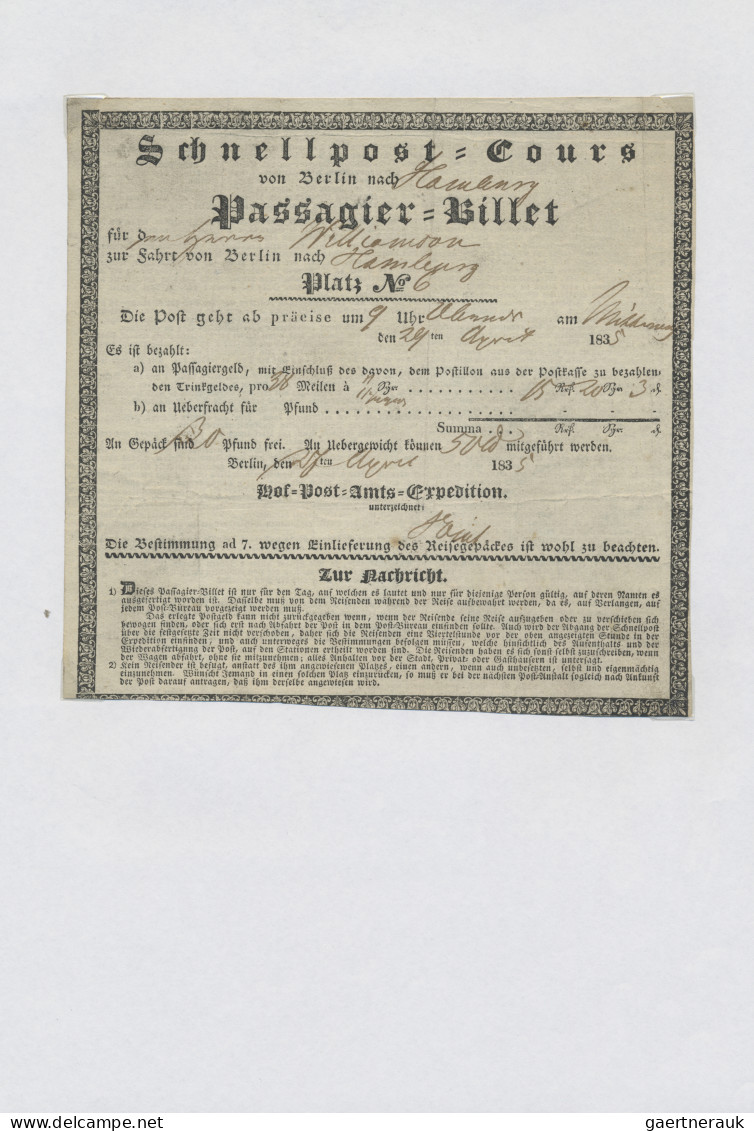 Berlin: 1817/1950, Umfangreiche Berlin-Stempel-Sammlung Mit Ca. 300 Belegen Ab V - Lettres & Documents