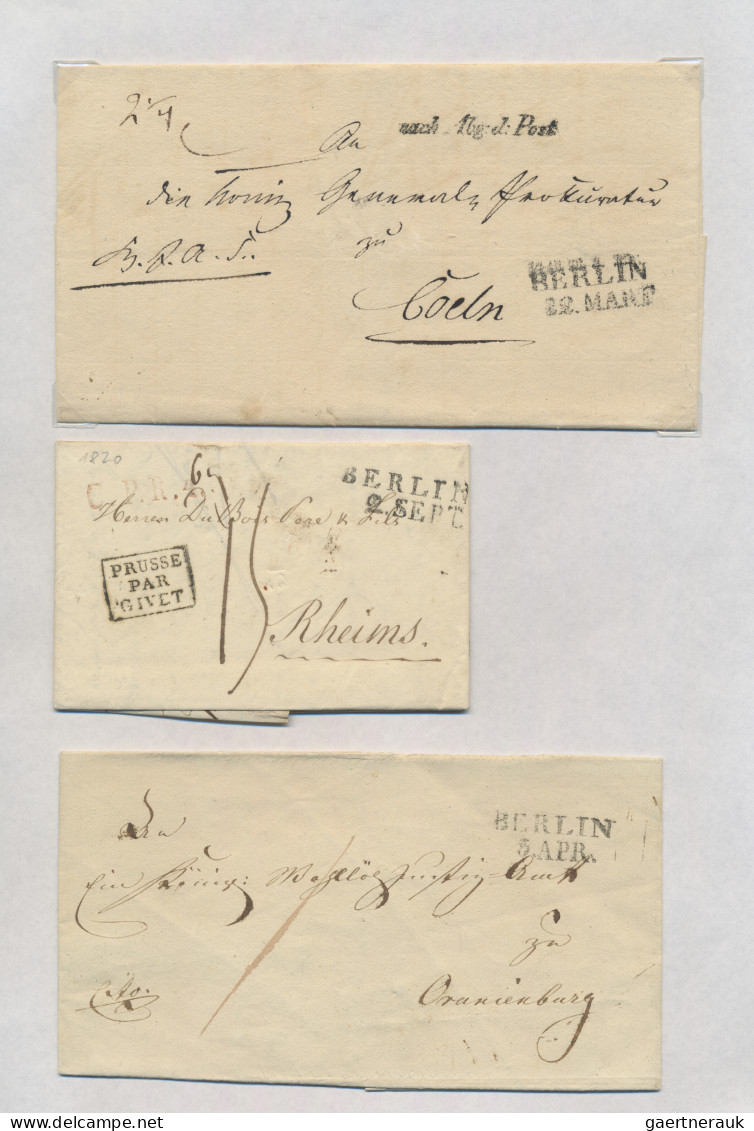 Berlin: 1817/1950, Umfangreiche Berlin-Stempel-Sammlung Mit Ca. 300 Belegen Ab V - Brieven En Documenten