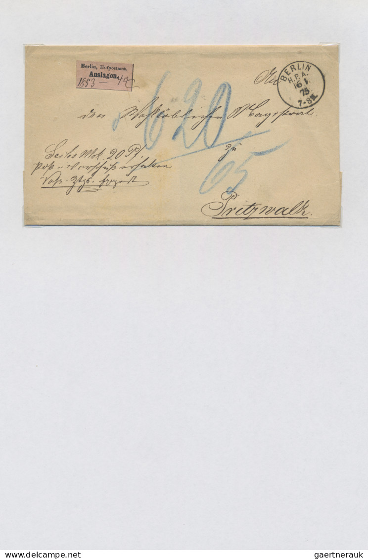 Berlin: 1817/1950, umfangreiche Berlin-Stempel-Sammlung mit ca. 300 Belegen ab V