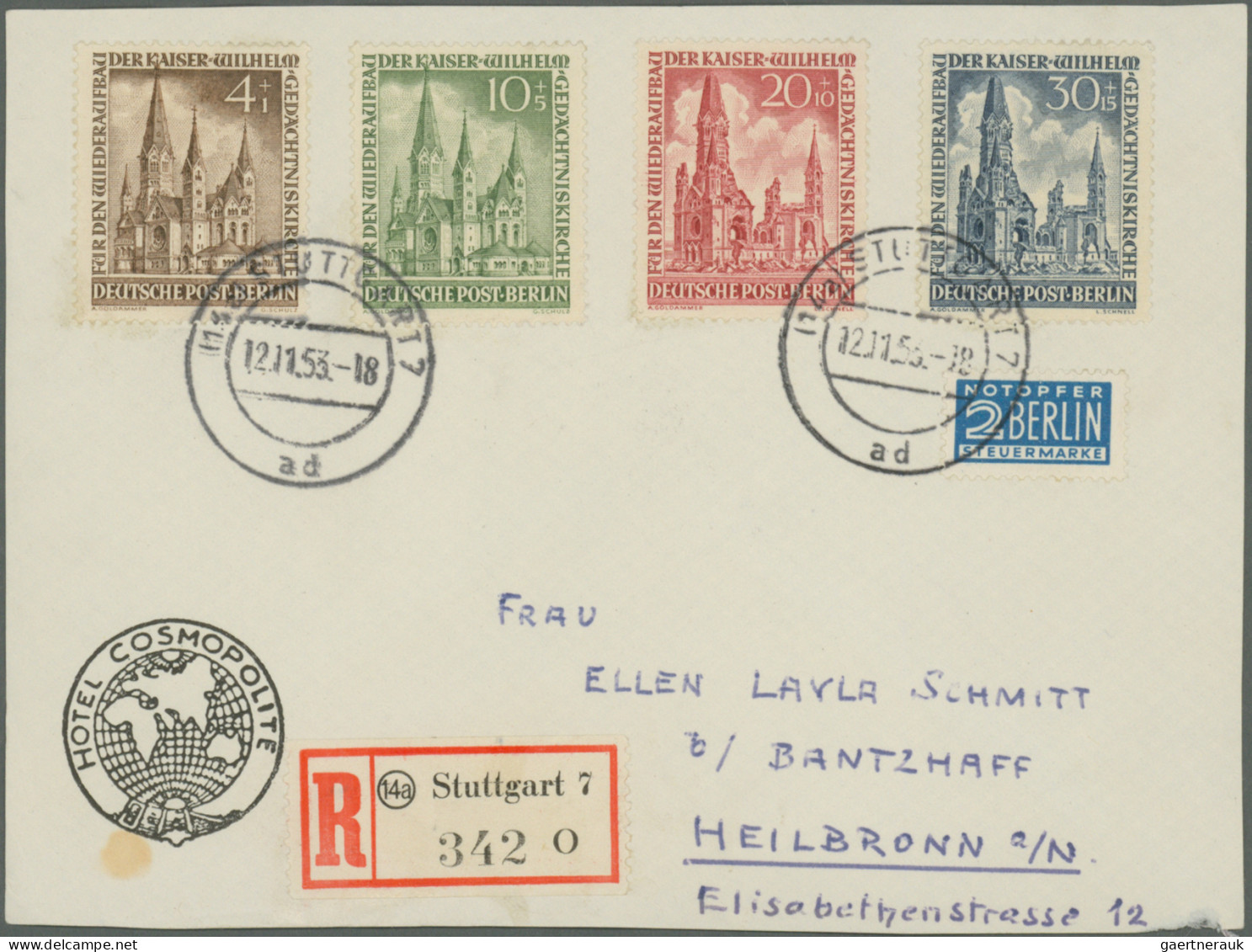 Berlin: 1850/1992 (ca.), fast nur bis 1955, vielseitige Partie von ca. 155 Beleg