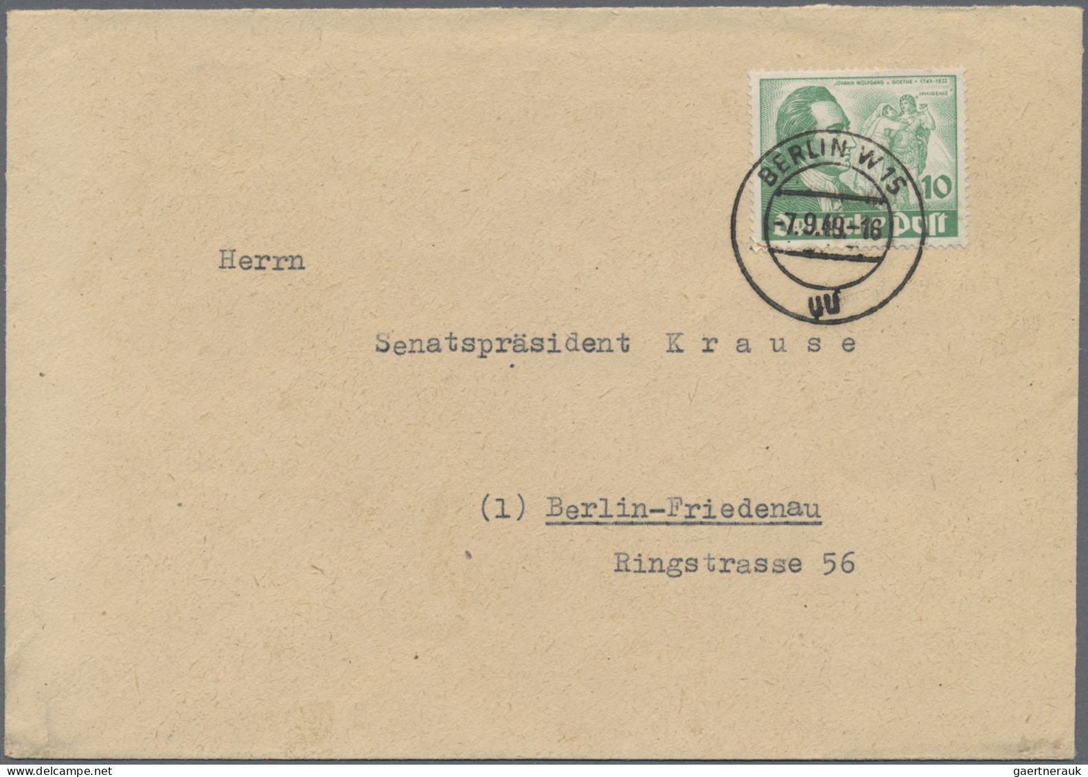 Berlin: 1870-1990: Bestand von mehr als 400 Briefen, Postkarten, FDCs, Ansichtsk
