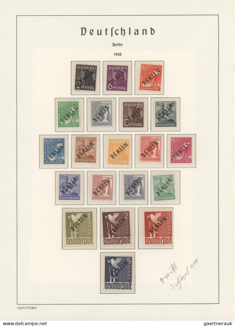 Berlin: 1948 - 1990, Augenscheinlich Komplette Sammlung Im Leuchtturm Falzlosalb - Unused Stamps