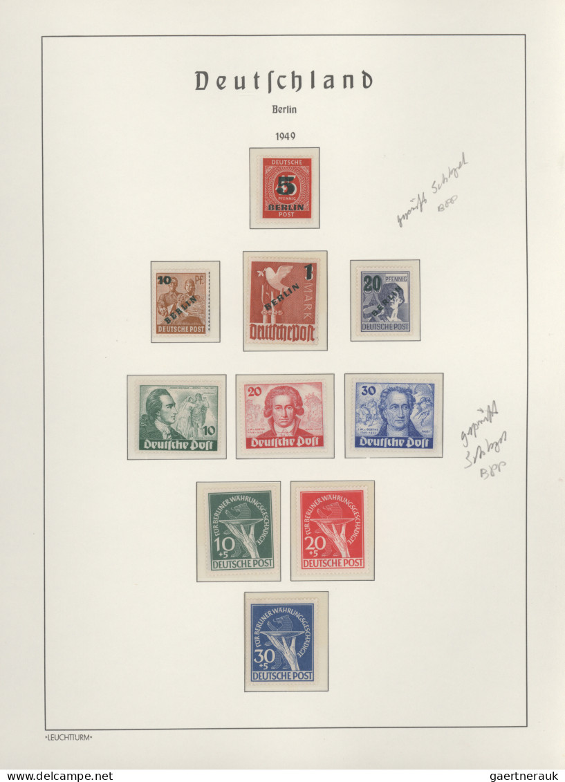 Berlin: 1948 - 1990, Augenscheinlich Komplette Sammlung Im Leuchtturm Falzlosalb - Unused Stamps