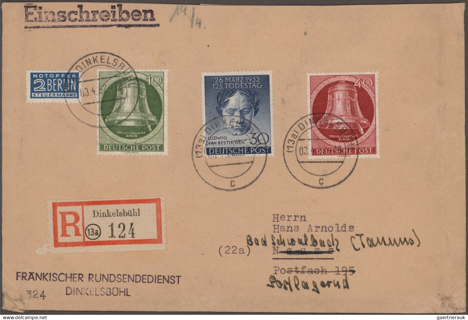 Berlin: 1948/1961, Nette Partie Von Ca. 155 Briefen, Karten Und Ganzsachen Mit E - Covers & Documents