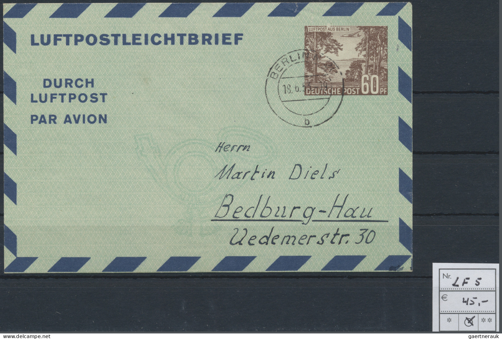 Berlin: 1948/1964, saubere Steckkartenpartie mit guten gestempelten Anfangswerte