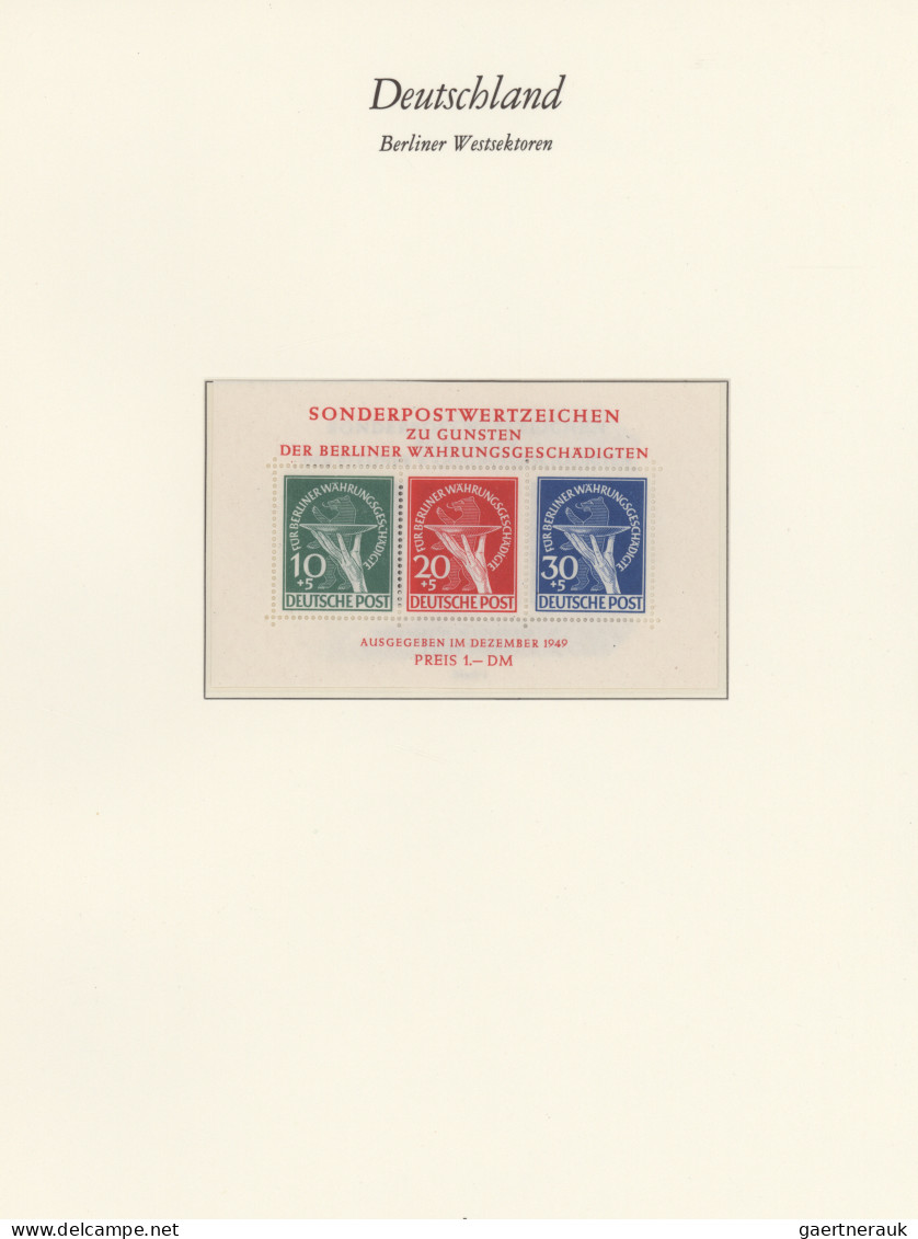 Berlin: 1948/1980, Saubere Erstfalzsammlung Von 1948 Bis 1980 Auf Borek Vordruck - Unused Stamps