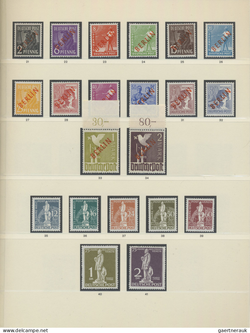 Berlin: 1948/1990 Augenscheinlich Komplette, Postfrische Sammlung Im Vordruckalb - Unused Stamps