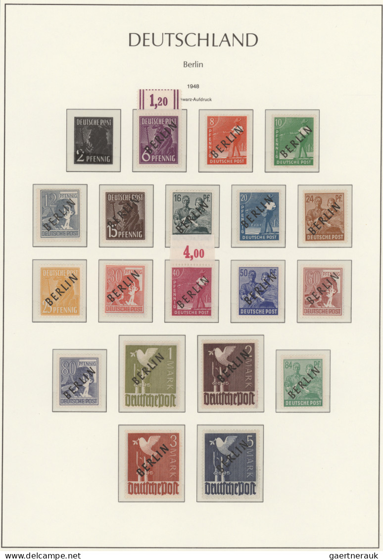 Berlin: 1948/1990, Bis Auf 3 Marken (2 - 5 Mark Bauten Nur Gestempelt Vorhanden) - Unused Stamps