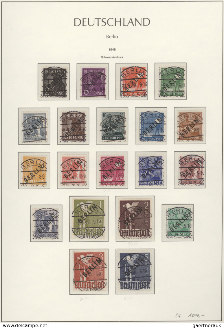 Berlin: 1948/1990, Gestempelte Berlinsamlung In Einem Vordruckalbum Mit 1-20 Att - Used Stamps