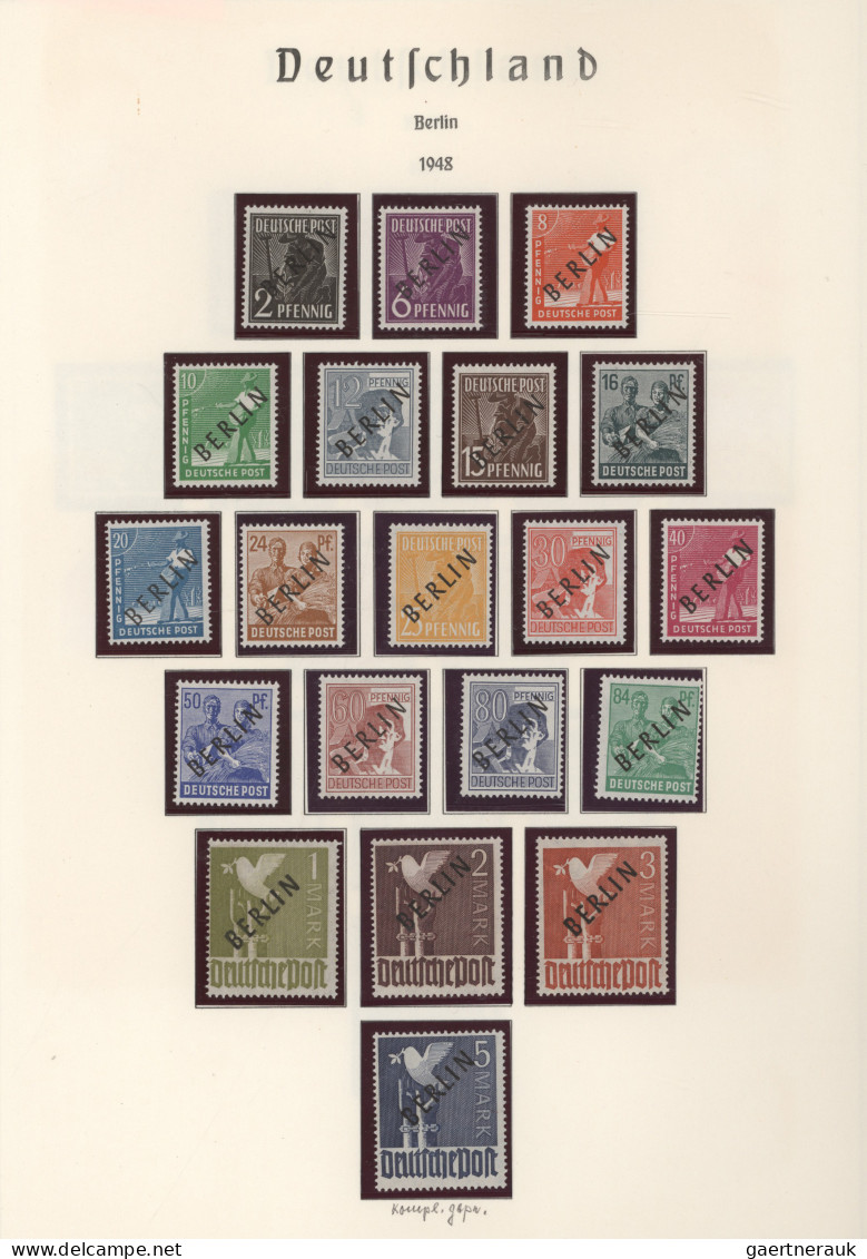 Berlin: 1948/1990, In Den Hauptnummern Komplette Postfrische Sammlung Im Leuchtt - Unused Stamps