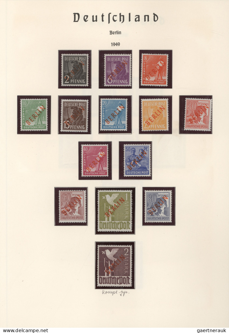 Berlin: 1948/1990, In Den Hauptnummern Komplette Postfrische Sammlung Im Leuchtt - Unused Stamps