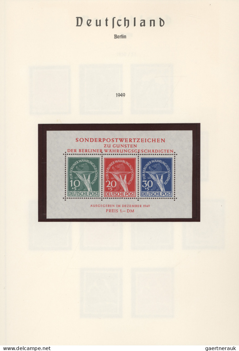 Berlin: 1948/1990, In Den Hauptnummern Komplette Postfrische Sammlung Im Leuchtt - Unused Stamps