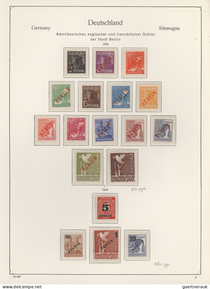 Berlin: 1948/1990, In Den Hauptnummern Komplette Postfrische Sammlung Im Vordruc - Unused Stamps