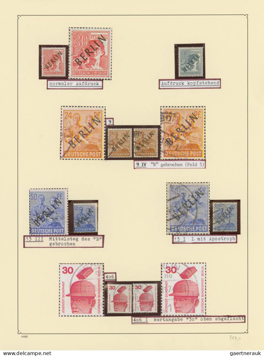 Berlin: 1948/1990, Spezialitäten/Besonderheiten, Umfangreiches Sammlungs-Konglom - Used Stamps