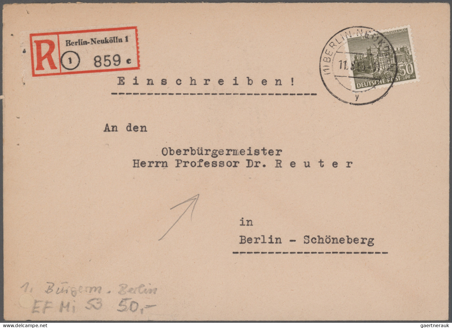 Berlin: 1948/1990, Umfangreiche Belege-Sammlung Sowie Gestempelter Marken In Sec - Briefe U. Dokumente