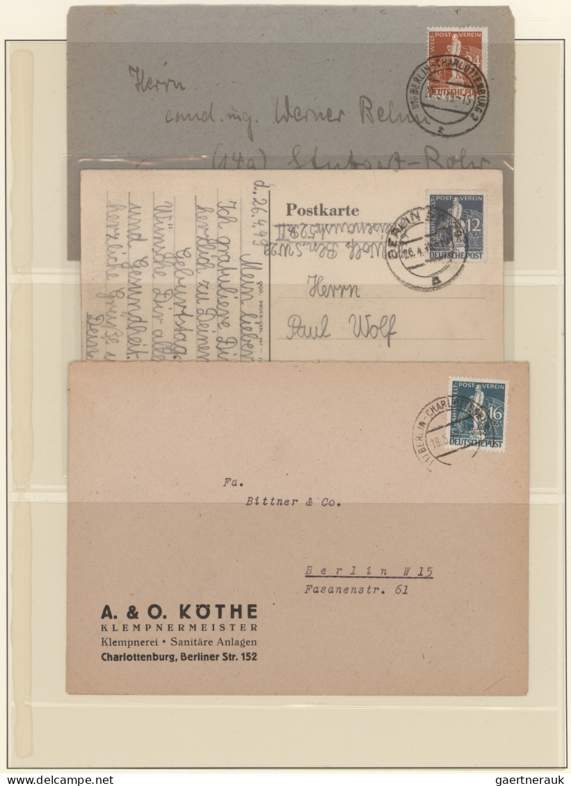 Berlin: 1949, UPU, Saubere Sammlungspartie Mit Gestempeltem Satz (Befund Schlege - Briefe U. Dokumente