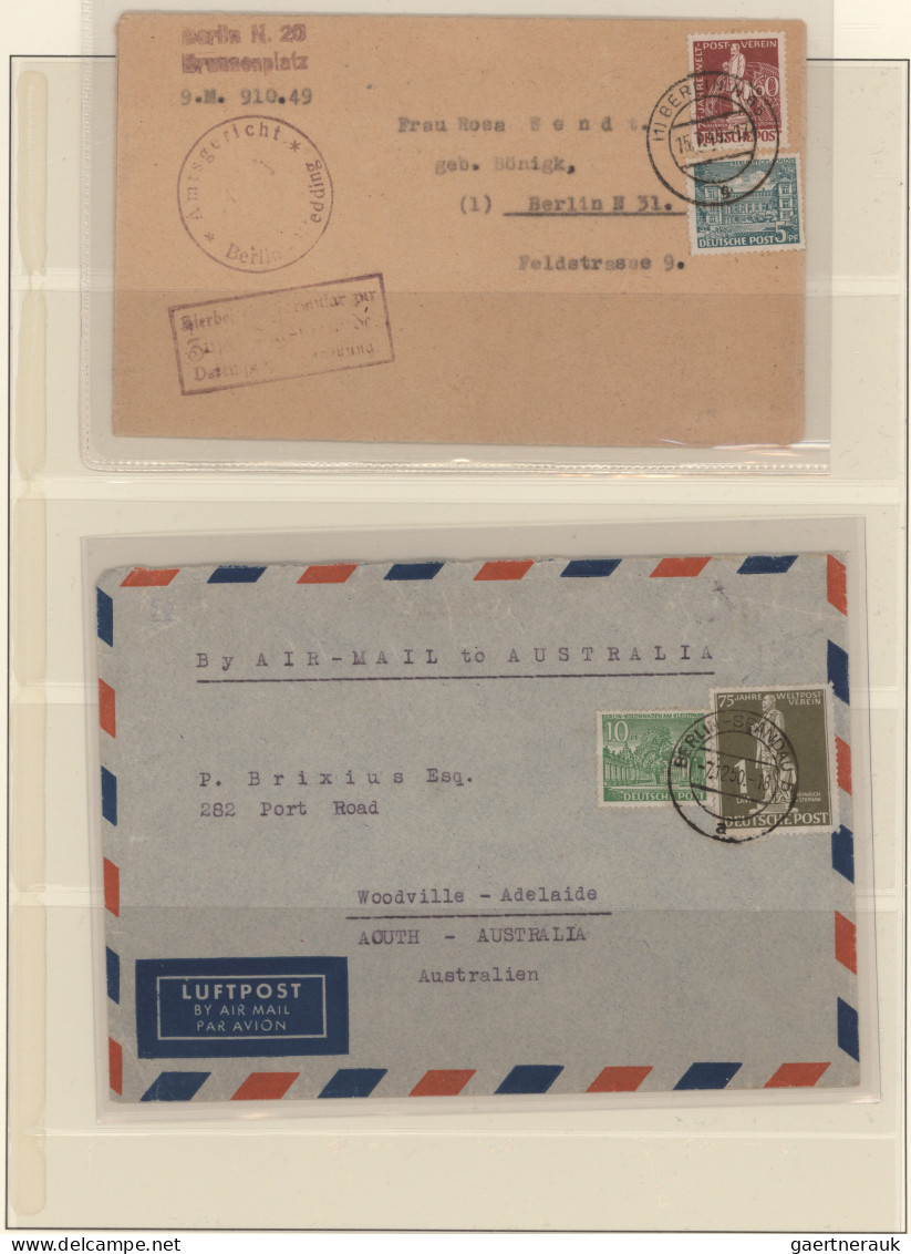 Berlin: 1949, UPU, Saubere Sammlungspartie Mit Gestempeltem Satz (Befund Schlege - Lettres & Documents