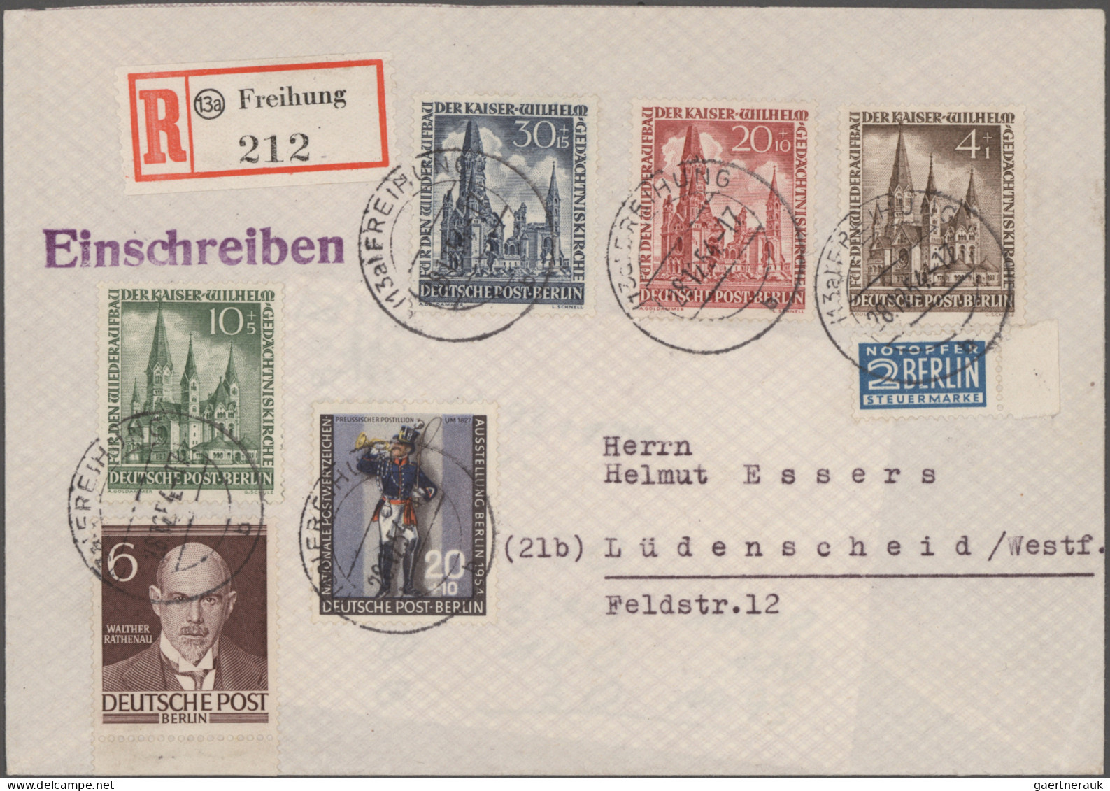 Berlin: 1949/1954, Partie Von Zehn Briefen Und Karten Mit Interessanten Und Bess - Covers & Documents