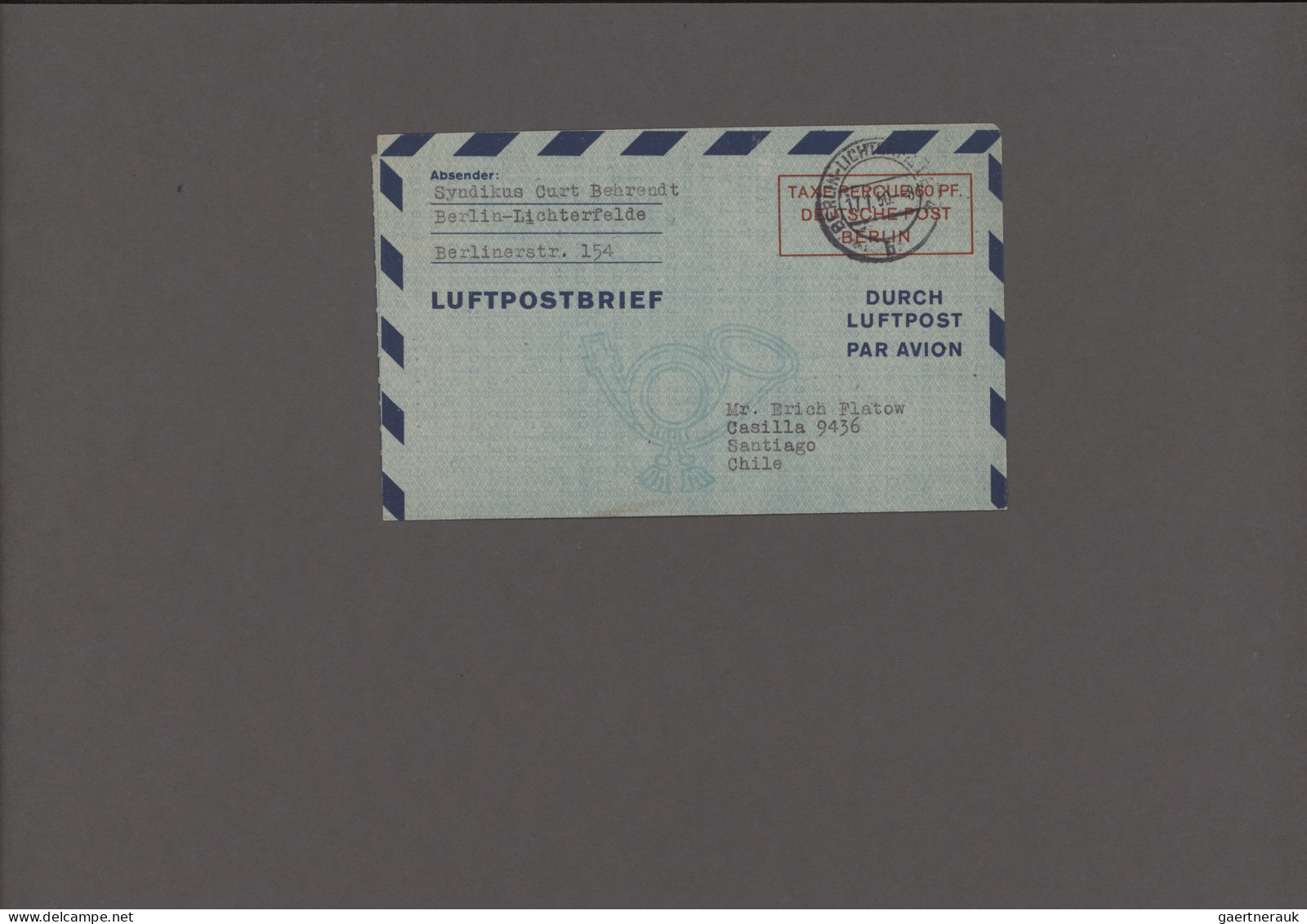 Berlin - Ganzsachen: 1948/1954, Luftpostfaltbriefe, Sammlung Von 14 Ungebrauchte - Other & Unclassified