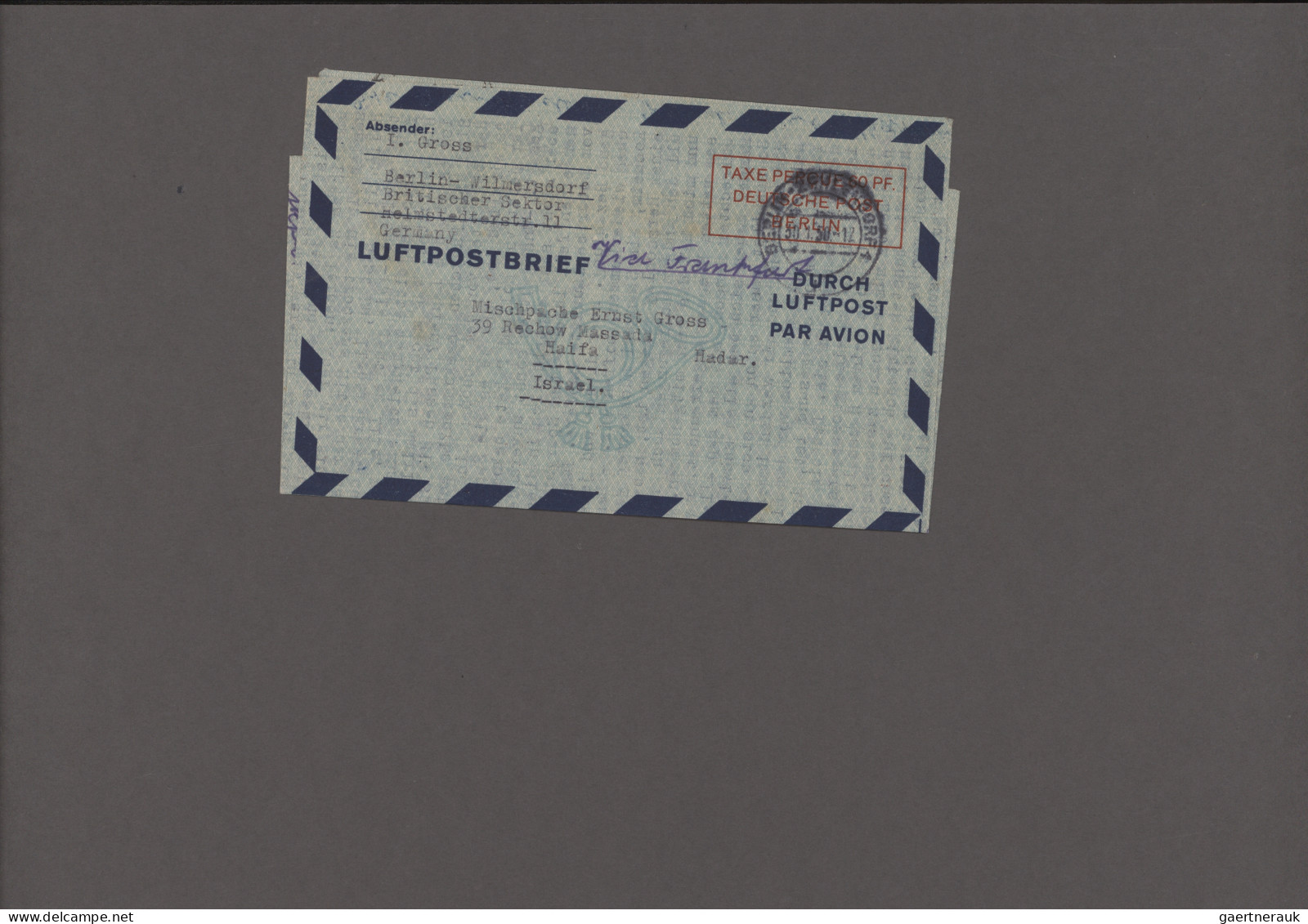 Berlin - Ganzsachen: 1948/1954, Luftpostfaltbriefe, Sammlung Von 14 Ungebrauchte - Andere & Zonder Classificatie