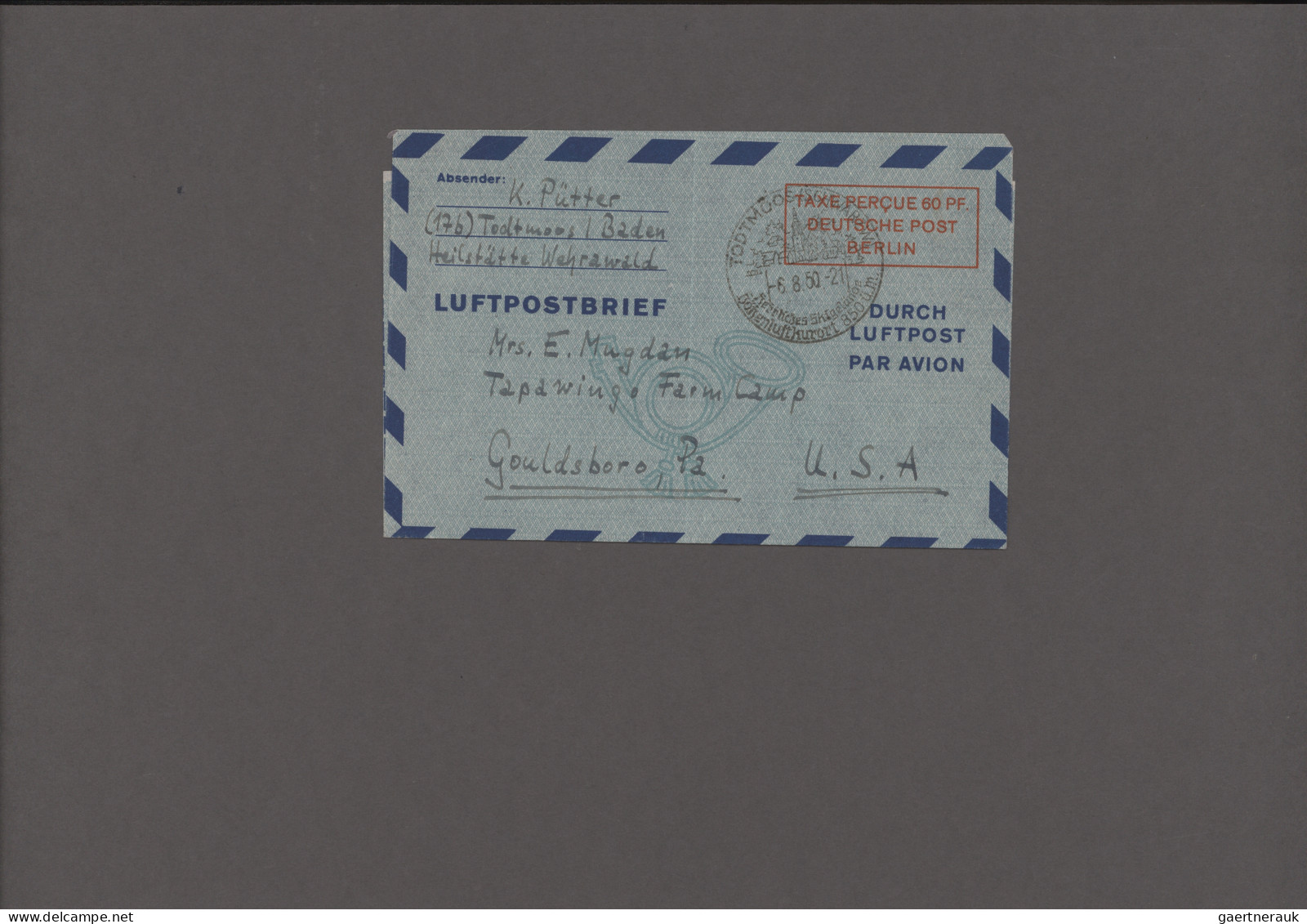 Berlin - Ganzsachen: 1948/1954, Luftpostfaltbriefe, Sammlung von 14 ungebrauchte