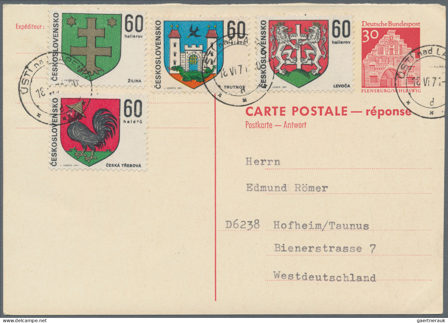 Berlin - Ganzsachen: 1971, Partie Von 18 Antwortkarten 8 Pfg., 20 Pfg. Und 30 Pf - Sonstige & Ohne Zuordnung