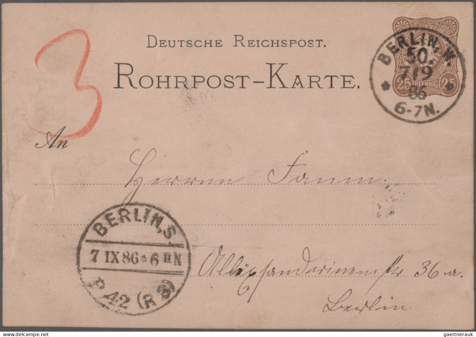 Berlin - Rohrpost: 1879/1960, Saubere Spezial-Sammlung Mit Ca. 130 Rohrpost-Bele - Autres & Non Classés