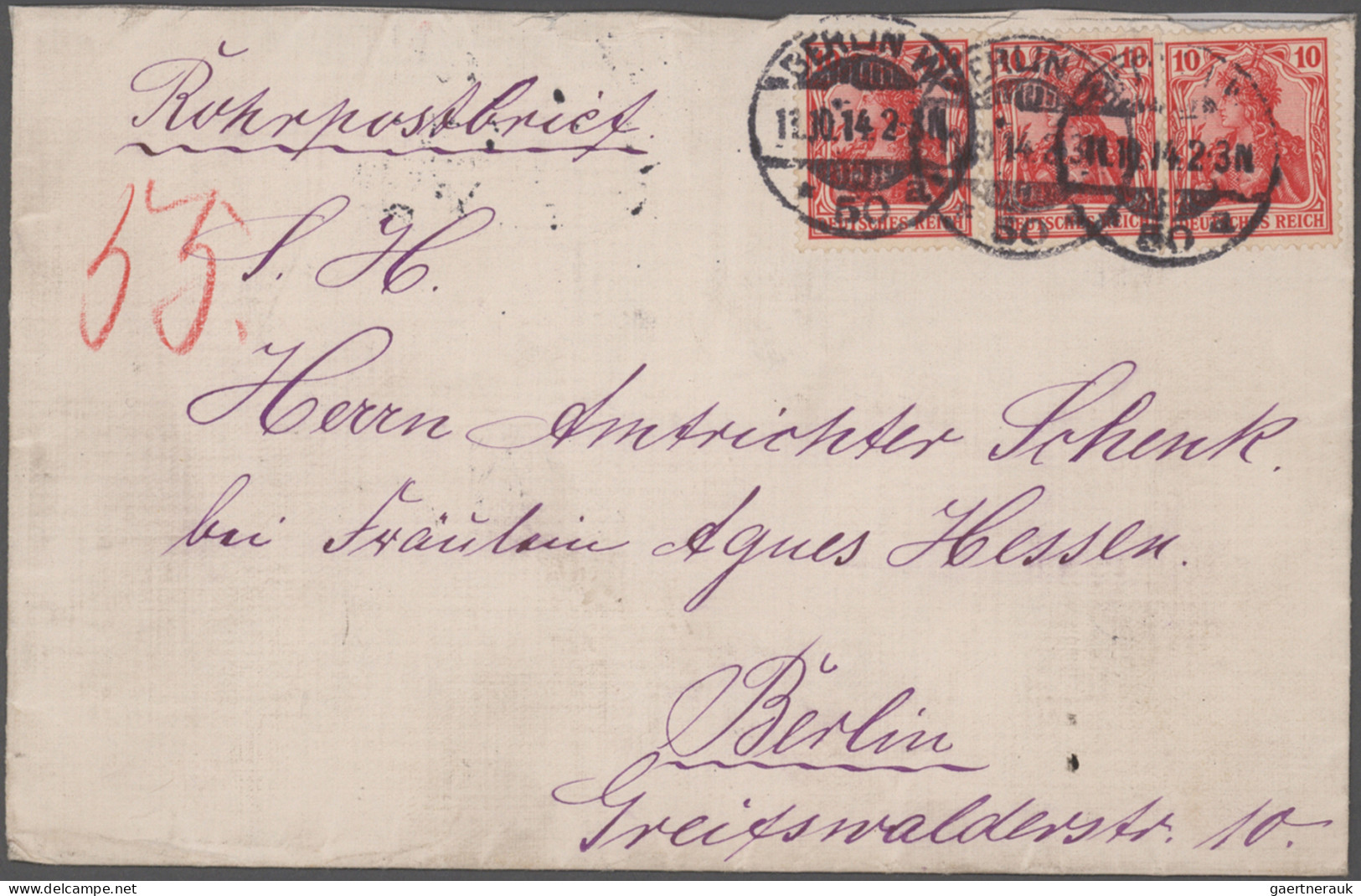 Berlin - Rohrpost: 1879/1960, saubere Spezial-Sammlung mit ca. 130 Rohrpost-Bele