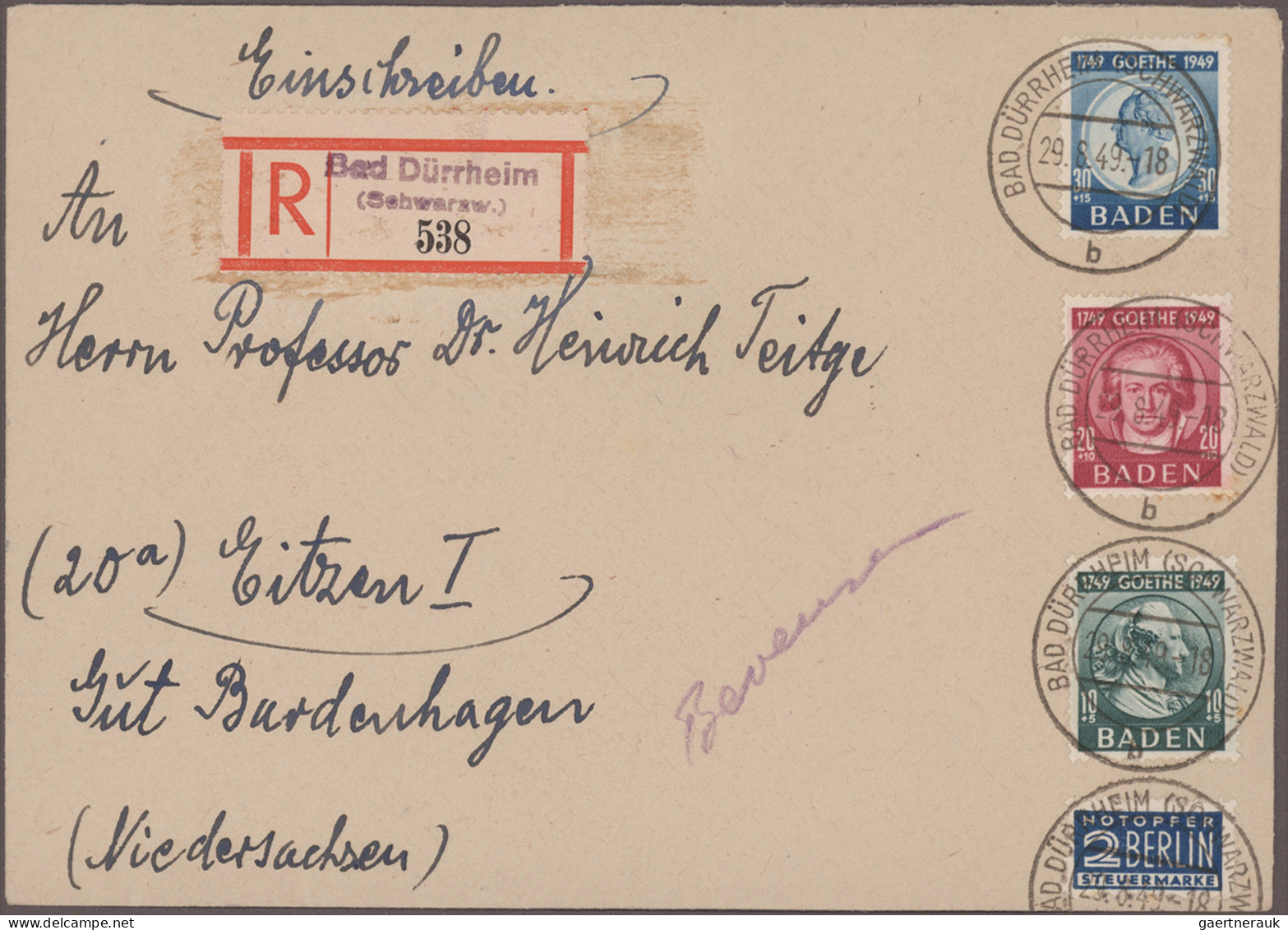 Französische Zone: 1945/1949, Schöne Sammlung Im Lindner-Dualalbum, Postfrisch A - Other & Unclassified