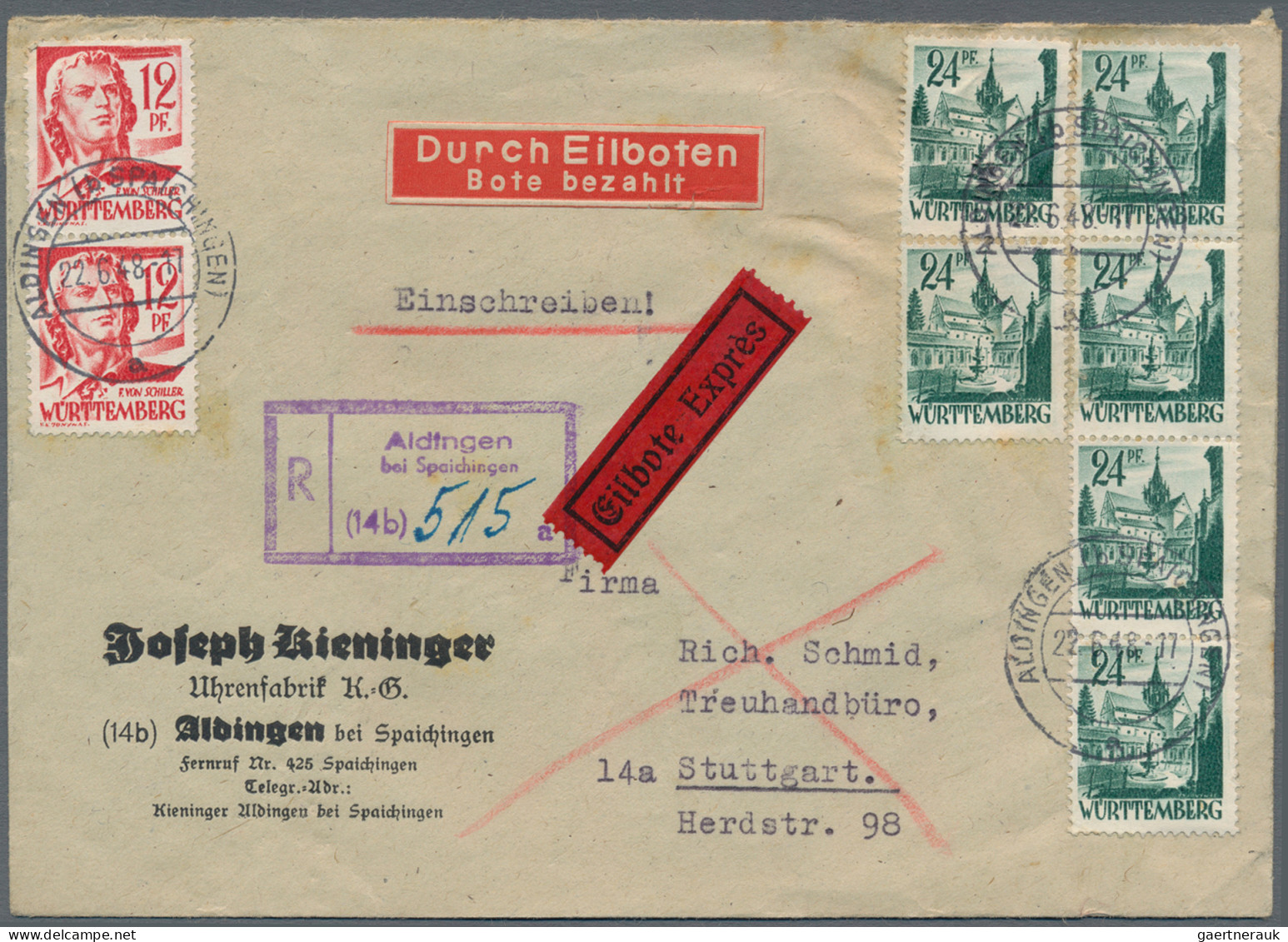 Französische Zone: 1946/1949, Partie Von Ca. 71 Briefen Und Karten Mit Netter Mi - Otros & Sin Clasificación
