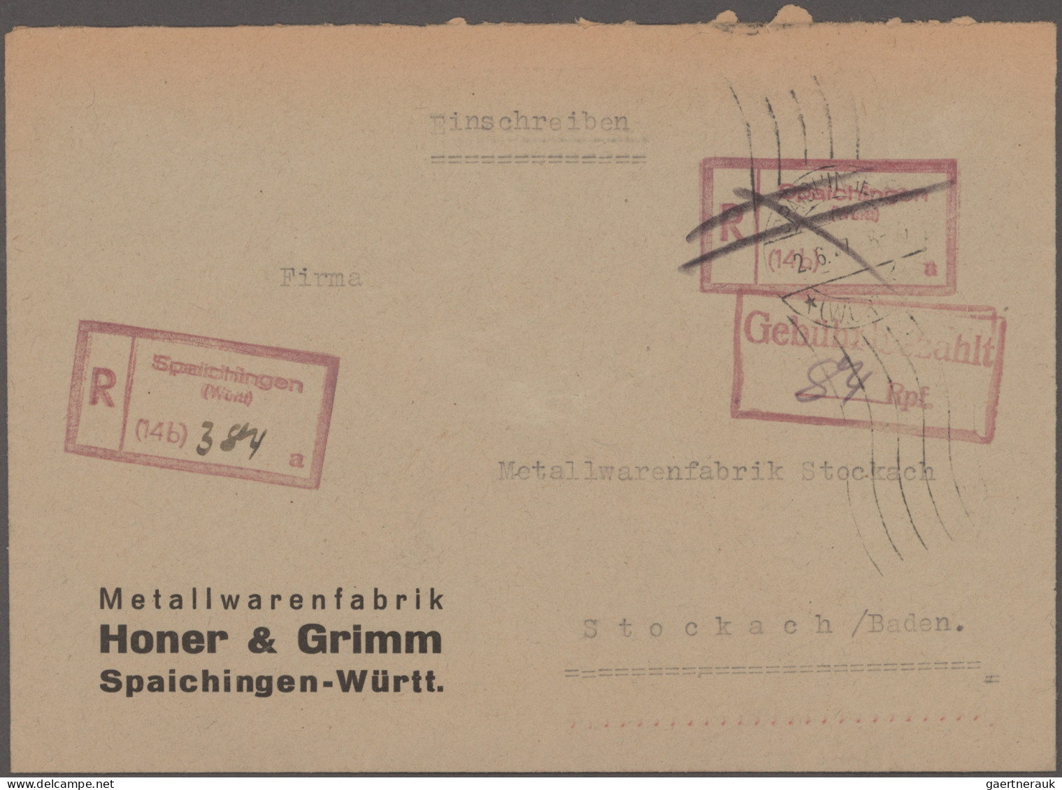 Französische Zone: 1946/1949, Schöner Posten Mit über 80 Belegen Bedarfs-/Geschä - Autres & Non Classés