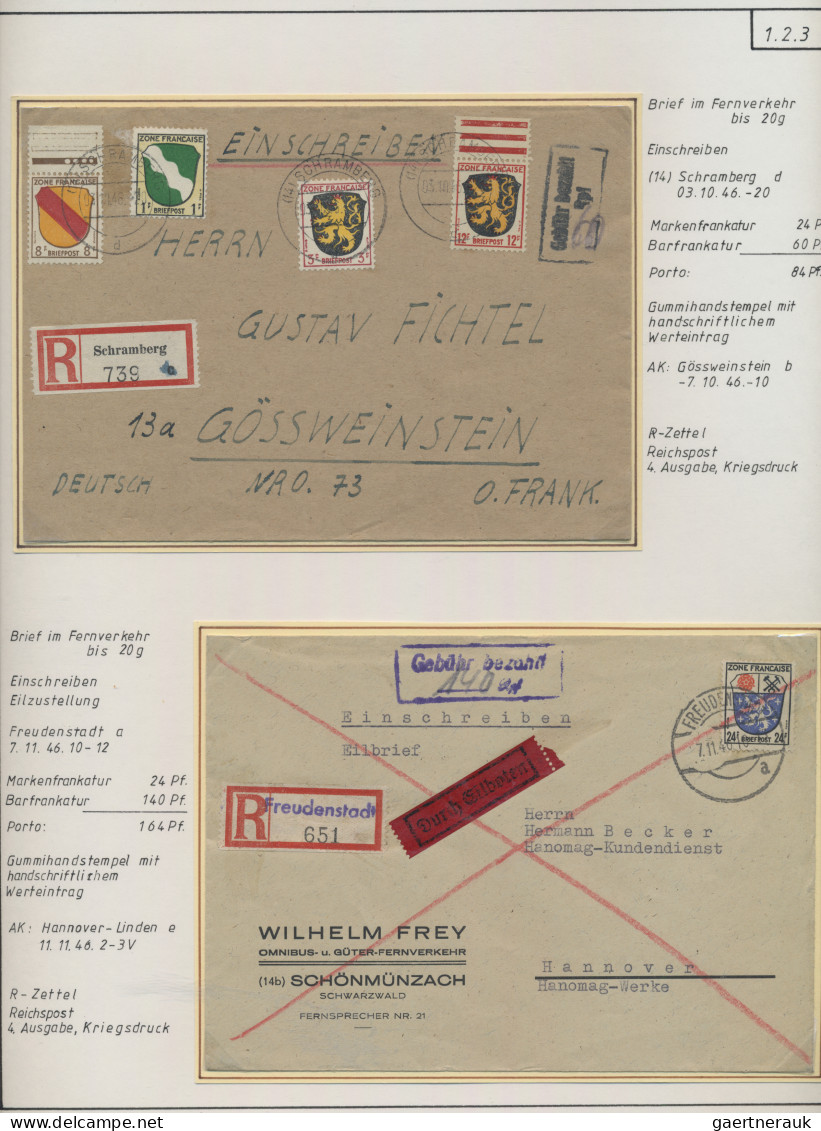 Französische Zone - Allgemeine Ausgabe: 1946/1947, Saubere Kleine Sammlung Von ( - Other & Unclassified