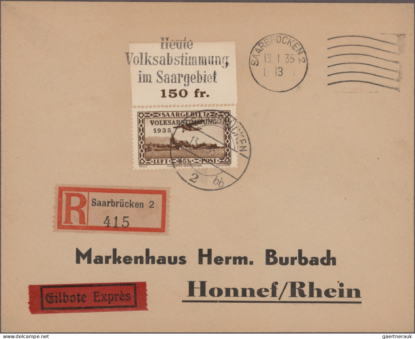 Saarland Und OPD Saarbrücken: 1830er-1959: Mehr Als 1000 Briefe, Postkarten, FDC - Andere & Zonder Classificatie