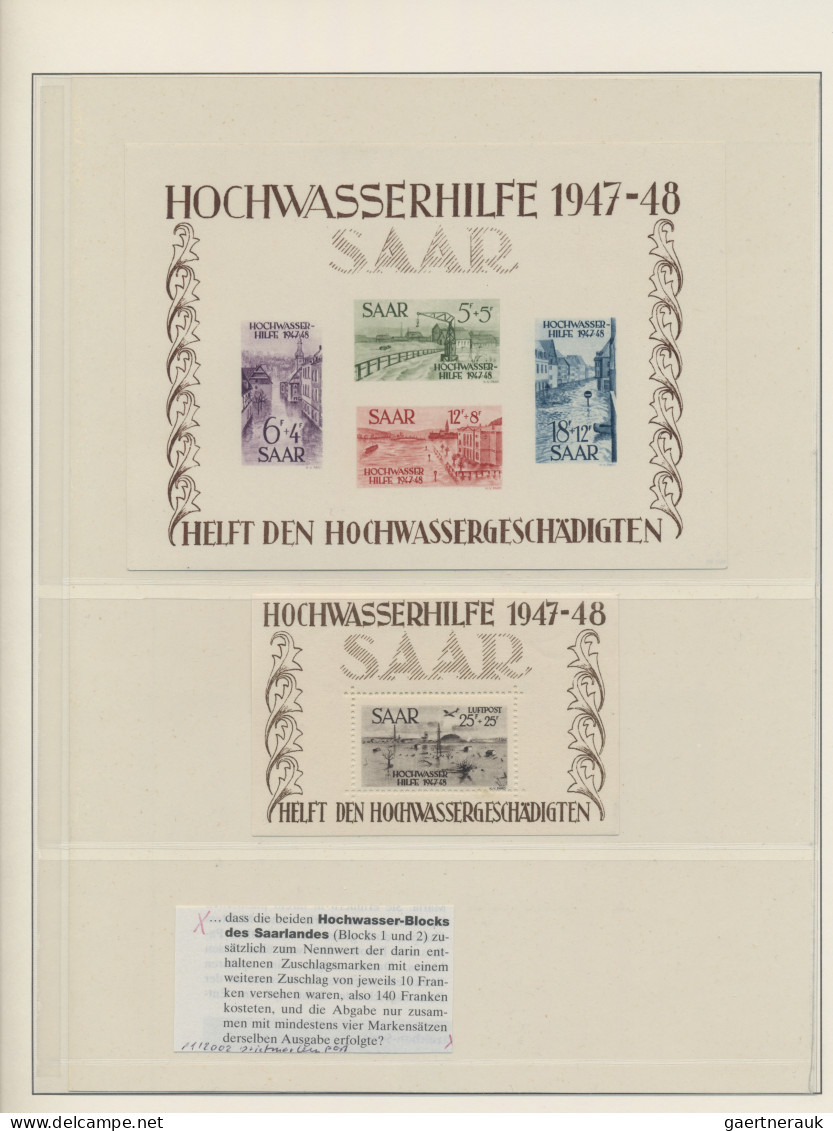 Saarland Und OPD Saarbrücken: 1947/1959, Augenscheinlich In Den Hauptnummern Kom - Autres & Non Classés