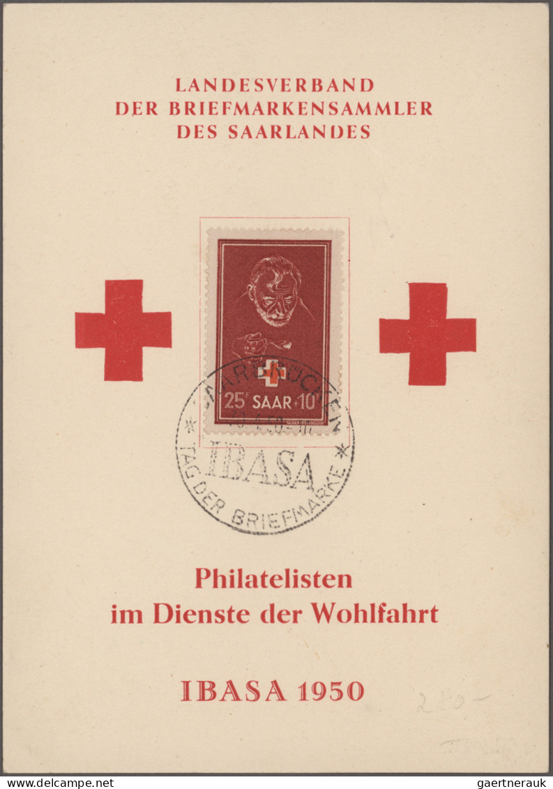 Saarland Und OPD Saarbrücken: 1947/1959, Partie Von 47 Briefen Und Karten Mit Be - Andere & Zonder Classificatie