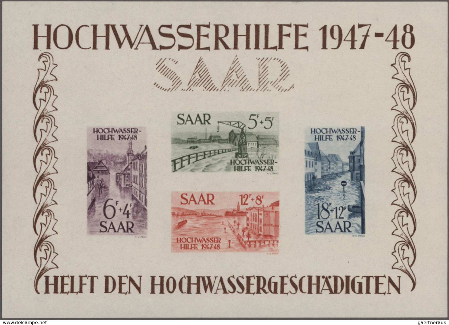 Saarland Und OPD Saarbrücken: 1947/1959, Postfrischer/ungebrauchter Sowie Gestem - Other & Unclassified